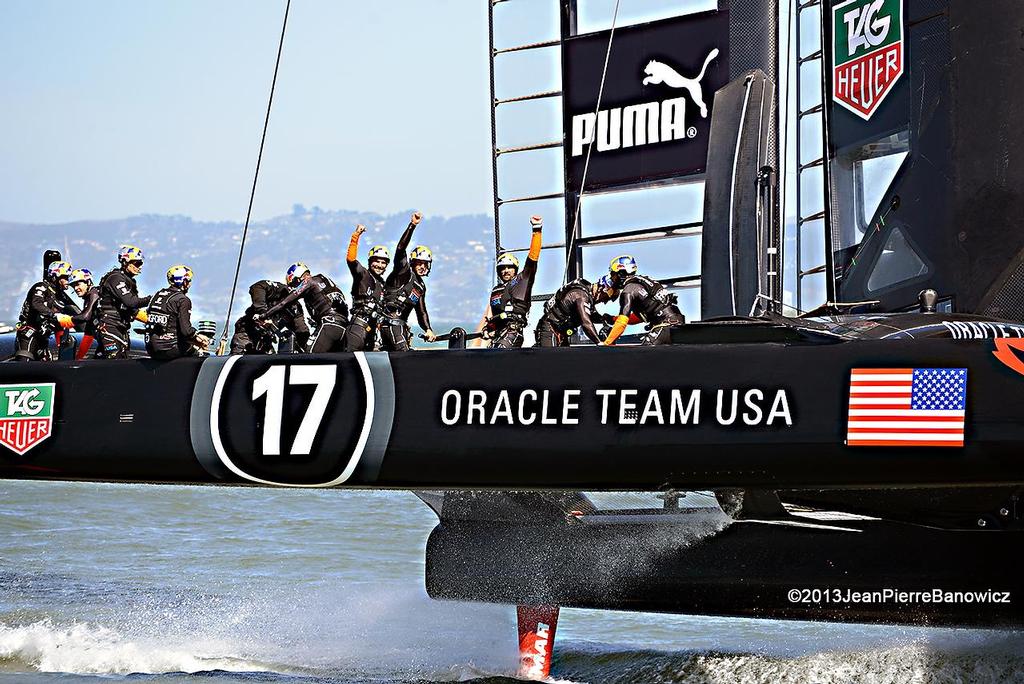 Oracle Team Finish - America’s Cup - Day 14 © Jean Pierre Banowicz